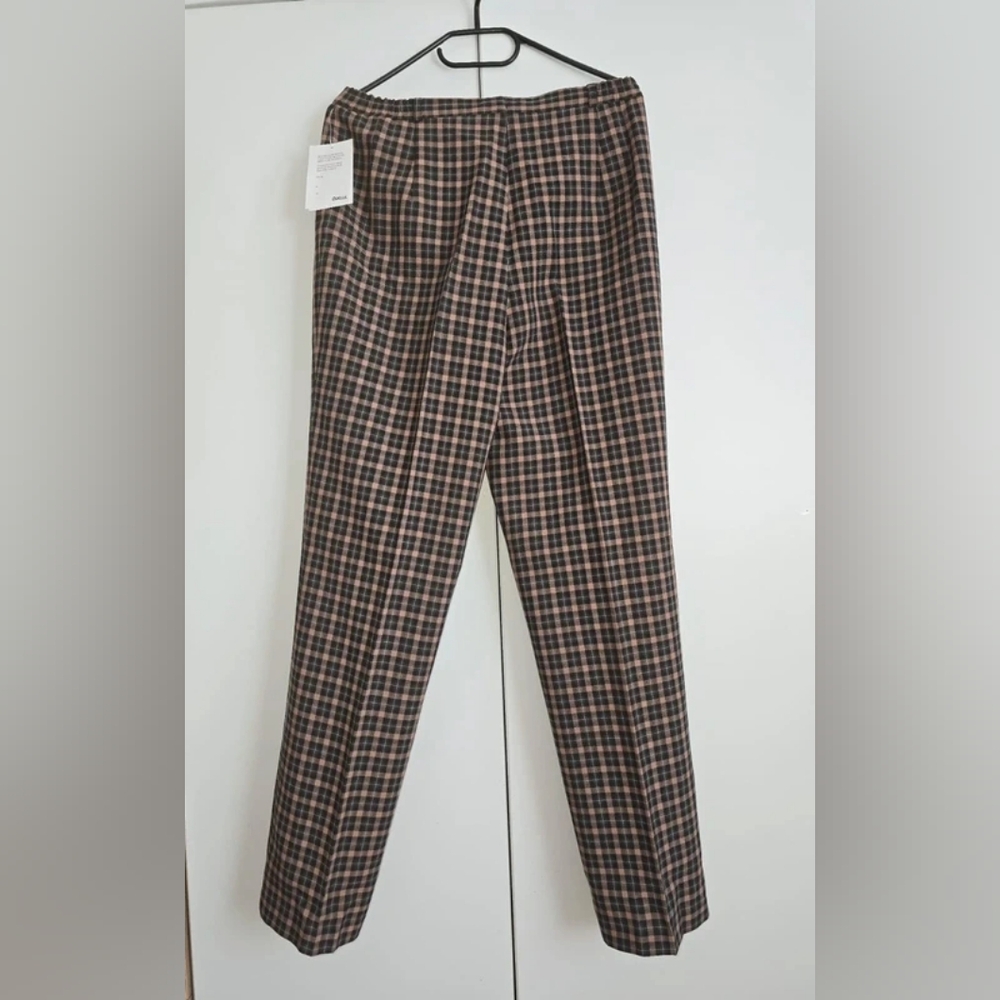 Elle Men's Checkered Pants - Brown and Black